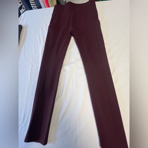 LOU & GREY FOR LOFT. BURGUNDY SIZE XS BURGUNDY LEGGINGS.  HIGH WAISTED - Picture 4 of 8